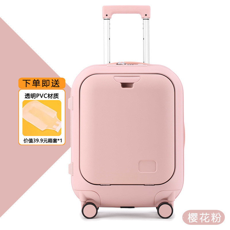 กระเป๋าเดินทางมัลติฟังก์ชั่นขนาด 20 นิ้วซิปด้านหน้าเคสคอมพิวเตอร์ 24 นิ้วอลูมิเนียมทั้งหมดรถเข็นกระเป๋าเดินทางขนาดเล็กสดฟองกล่อง 18 นิ้วกรณีเคร