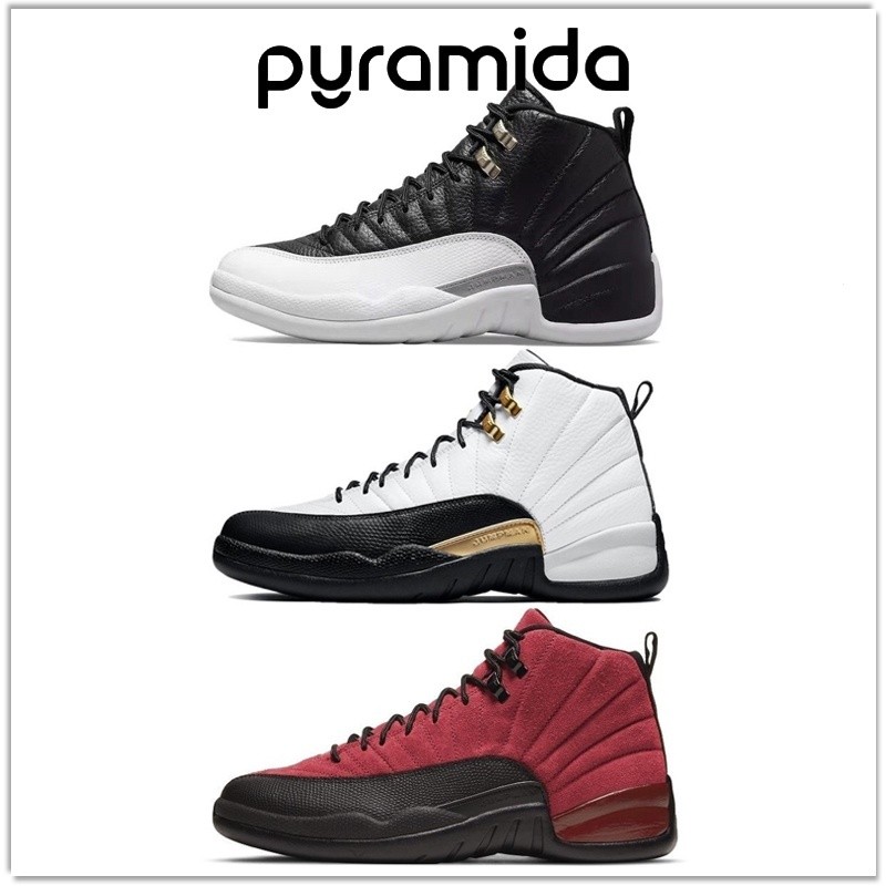 Air A/J12 Retro A/J 12 สีดําสีขาวเงินหัวเข็มขัดโพสต์ฤดูกาลเกมสีดําสีขาวทองสีดําสีแดงย้อนกลับโรค Inve