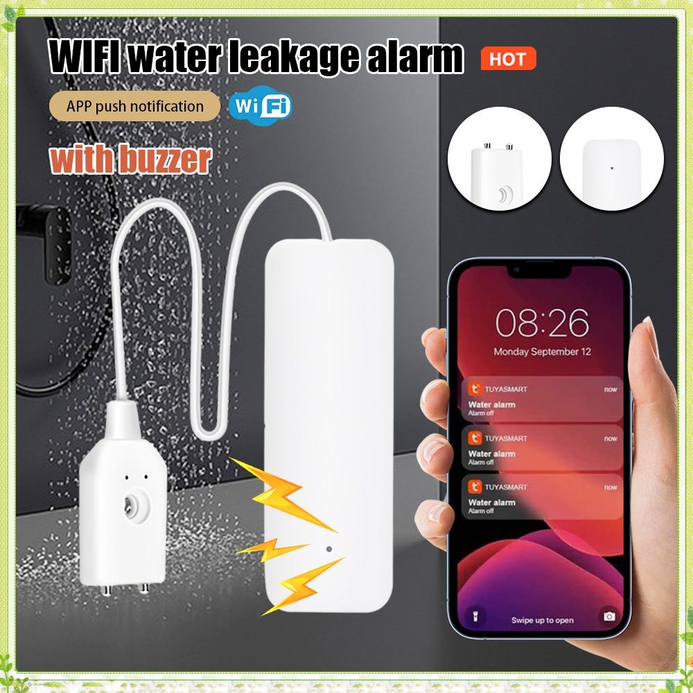 youngtime Tuya Wifi Water Leak Alarm เครื่องตรวจจับน้ำรั่วอัจฉริยะ แจ้งเตือนน้ำท่วม ระบบแจ้งเตือนความปลอดภัยน้ำล้น สมาร์ท Youngtime