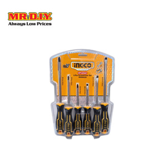 INGCO ชุดเซ็ตไขควง 6 ชิ้น/แพ็ก (ปากแบน+ปากแฉก) รุ่น HKSD0628