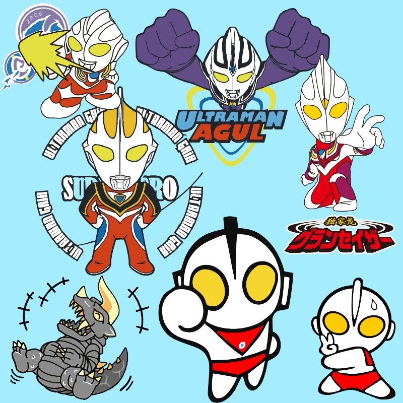 รุ่นใหม่ของอุลตร้าแมนคลาสสิกการ์ตูนสติกเกอร์ปั๊มร้อน ทําเอง เสื้อผ้าล้างทําความสะอาดได้สติกเกอร์ถ่ายโอนร้อนของขวัญสร้างสรรค์