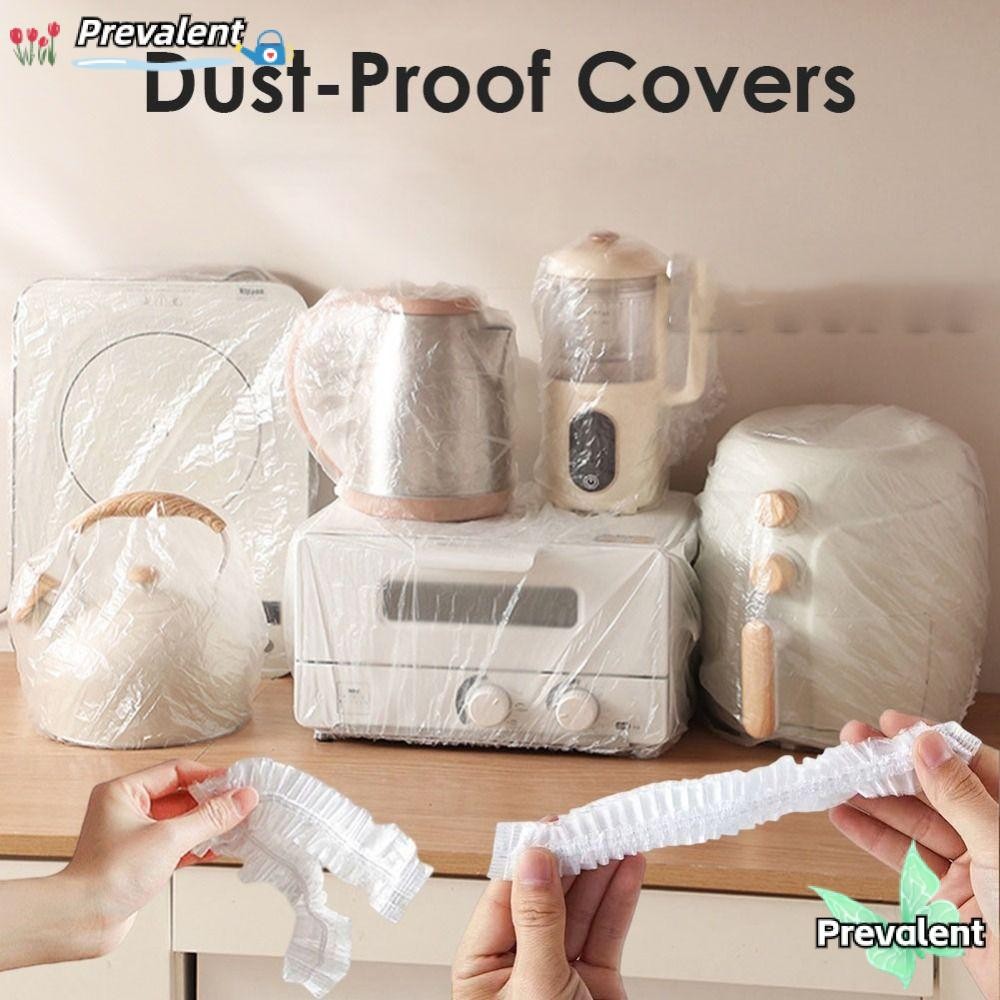 Preva 10 ชิ้น ฝาครอบพลาสติก, ผ้าคลุมกันฝุ่นแบบใช้แล้วทิ้งแบบหนา, ฝาครอบป้องกันเครื่องใช้ไฟฟ้าแบบใส PE Generic