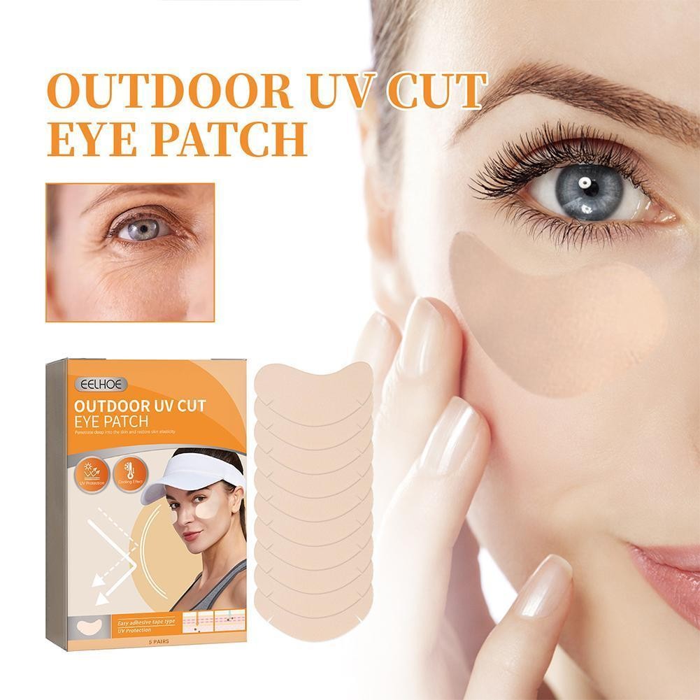 แผ่นแปะป้องกันแสงแดดบนใบหน้ากีฬากลางแจ้ง Sunblock Patch Protection Moisturizing Mask Uv N3f4