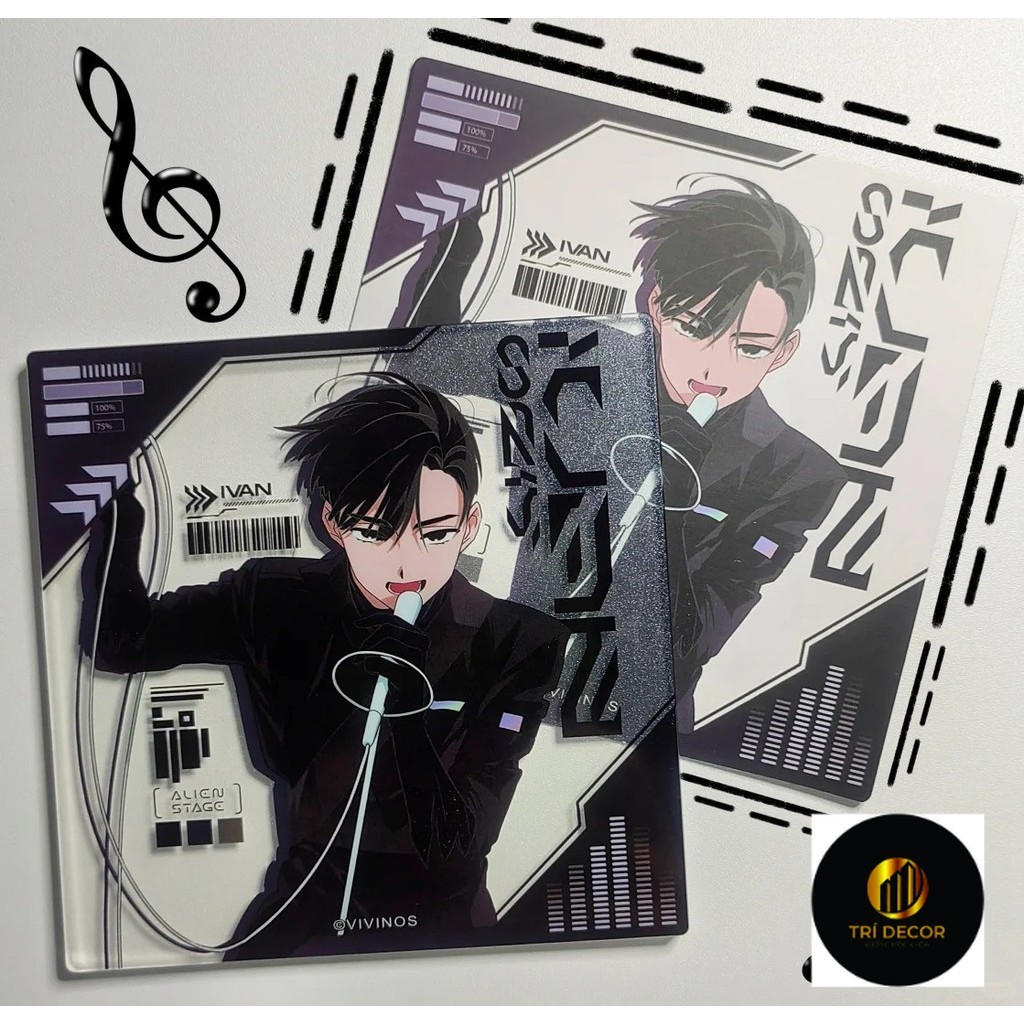 Alien STAGE IVAN & TIL อะนิเมะอะคริลิคผู้หญิงพวงกุญแจสําหรับผู้ชายพวงกุญแจอะคริลิคพวงกุญแจรถจี้ปาร์ต