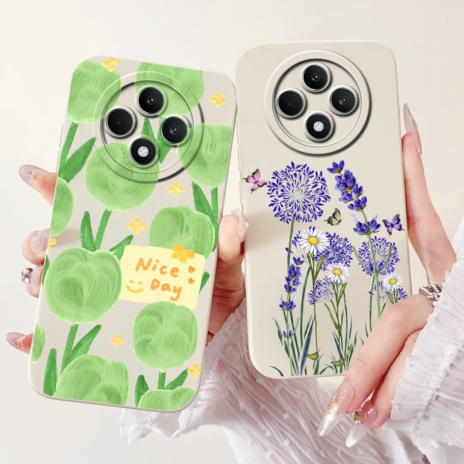 ปลอกกันกระแทกสําหรับ OPPO Reno12 F 5G กรณีใหม่สไตล์ดอกไม้ซิลิโคนอ่อนนุ่มปกหลังสําหรับ OPPO Reno 12F 12 F Reno12F กันชน