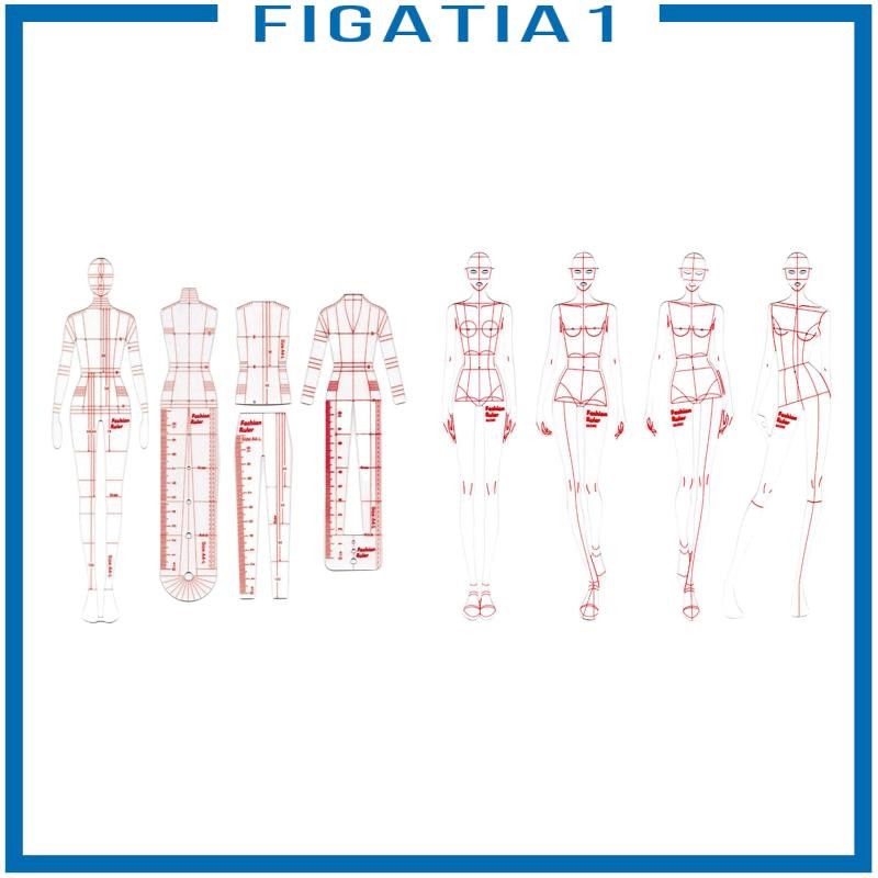 [NANA] Fashion Drawing Ruler Set Figure Drawing Template for Fashion Design Sketch
