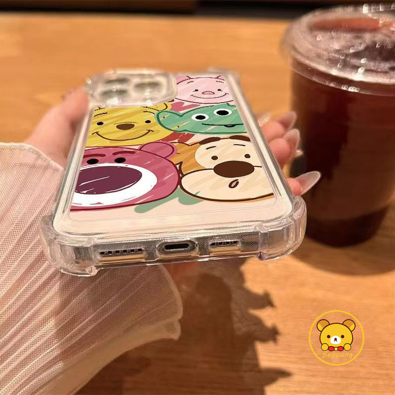 SAMSUNG การ์ตูนวินนี่เดอะพูห์เคสโทรศัพท์สําหรับsamsung Galaxy A42 M42 A51 A71 M01 A01 Core M11 A11 M31 A21s A31 M21 M30S A90 A80 ปลอกAirกระเป๋าAnti-fall Soft TPU Cover - รูปที่ 3