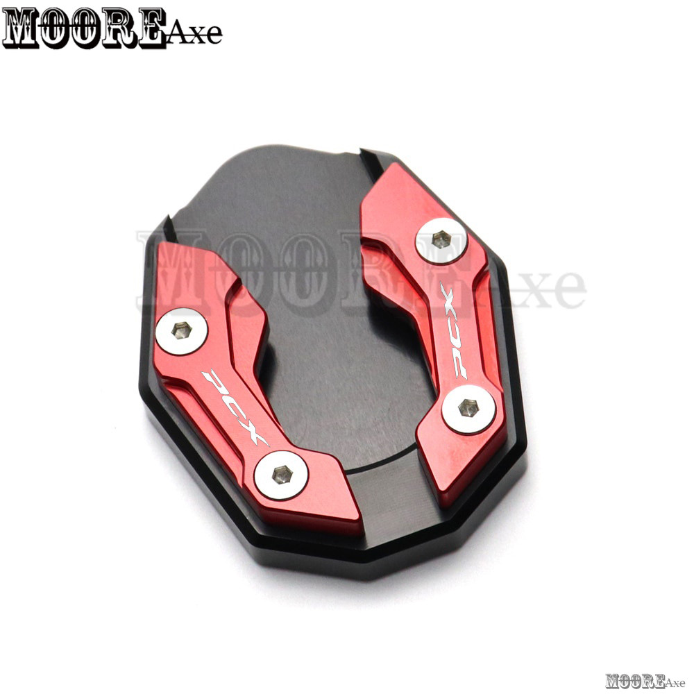 Mooreaxe สําหรับ Honda PCX150 PCX160 PCX 150 160 รถจักรยานยนต์ด้านข้าง Kickstand Extension แผ่นดัดแปลง CNC ขาตั้งขยายแผ่น Body Stability อุปกรณ์เสริม PVCCDQ