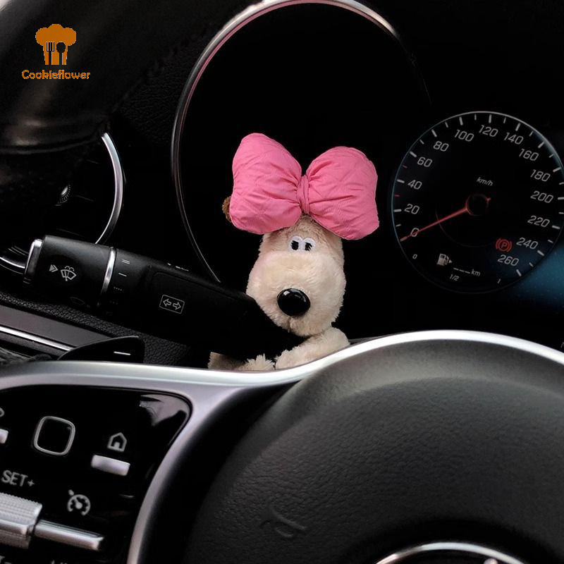 Ckfr น่ารัก Bowknot สุนัขรถ Wiper ตุ๊กตาภายในส่วนบุคคลรถตุ๊กตาตุ๊กตาตกแต่ง Creative อุปกรณ์ตกแต่งภายในรถยนต์ใหม่
