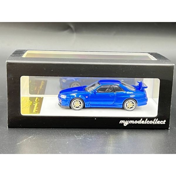 MC 1:64 Diecast Skyline GT-R R34 V-SPEC-II Bayside Blue