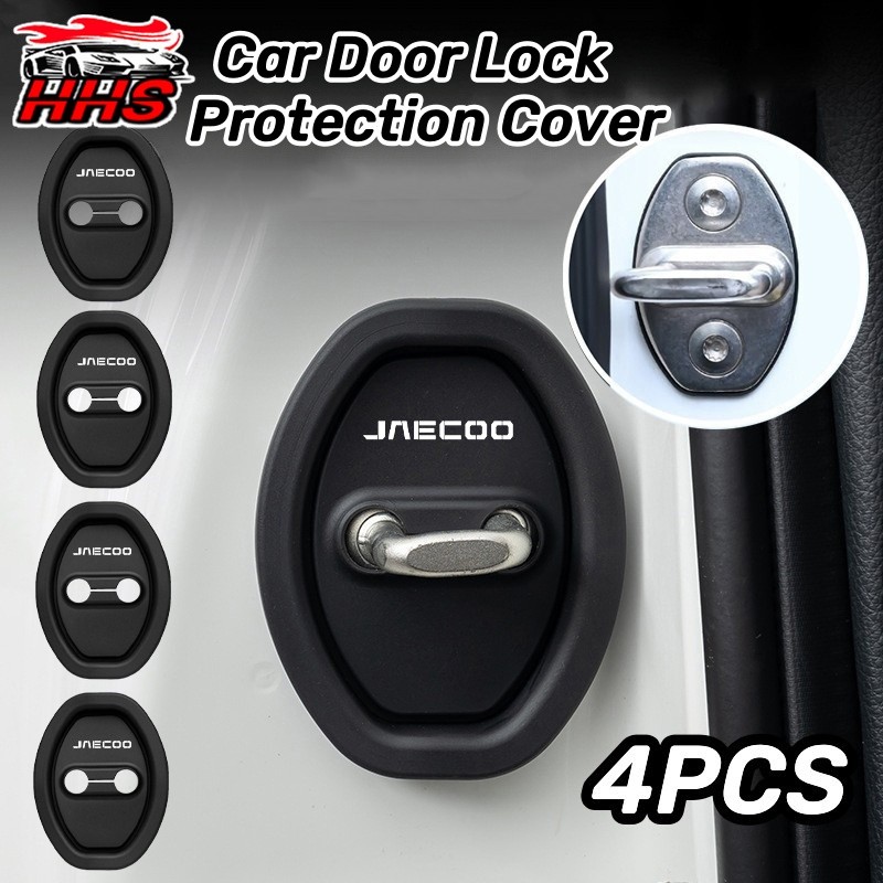4PC Jaecoo J7 ซิลิโคนรถประตูล็อคป้องกันประตูล็อคโช้คอัพ Universal เงียบอุปกรณ์เสริมสําหรับ JAECOO J7 J8 J6 J5 7 6 5 EV