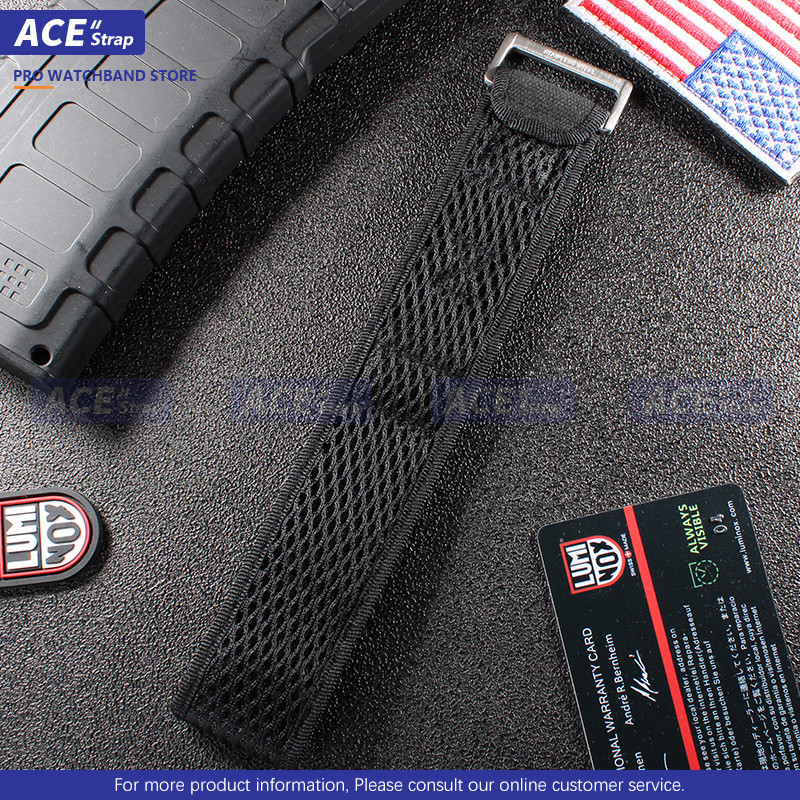 เหมาะสำหรับสายนาฬิกา LUMINOX ผ้าไนลอน สายรัด Velcro 20mm 22mm 23mm เหมาะสำหรับรุ่น 3050 3950