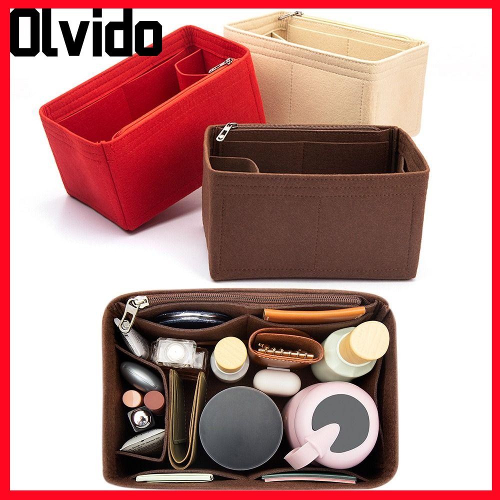 Olvido Felt ใส่กระเป๋าอุปกรณ์เสริมแต่งหน้าจัดเก็บสําหรับ LV Speedy 25 30 35