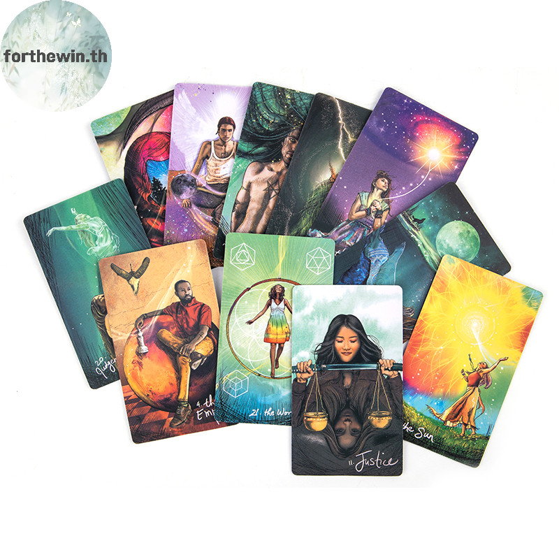 Forthewin 78 ชิ้น Light Seers Tarot การ์ดตารางเกม Holiday Party เล่นการ์ดภาษาอังกฤษ th