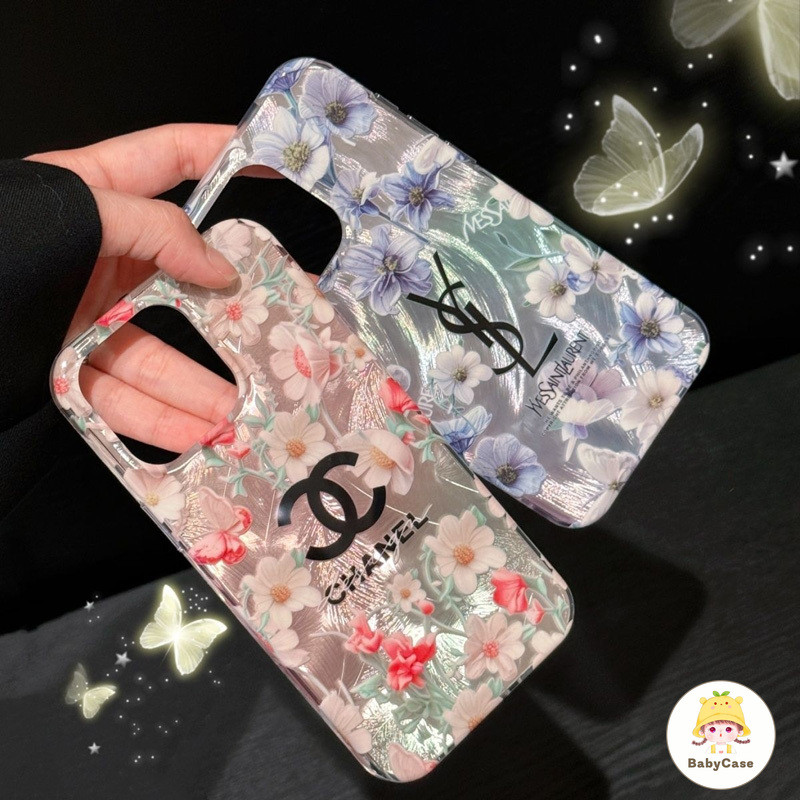 เทรนด์แบรนด์ดอกไม้อ่อนนุ่ม เคส iPhone 11 13 15 12 14 Pro Max 7Plus 8 7 Plus XR X XS Max SE 2022