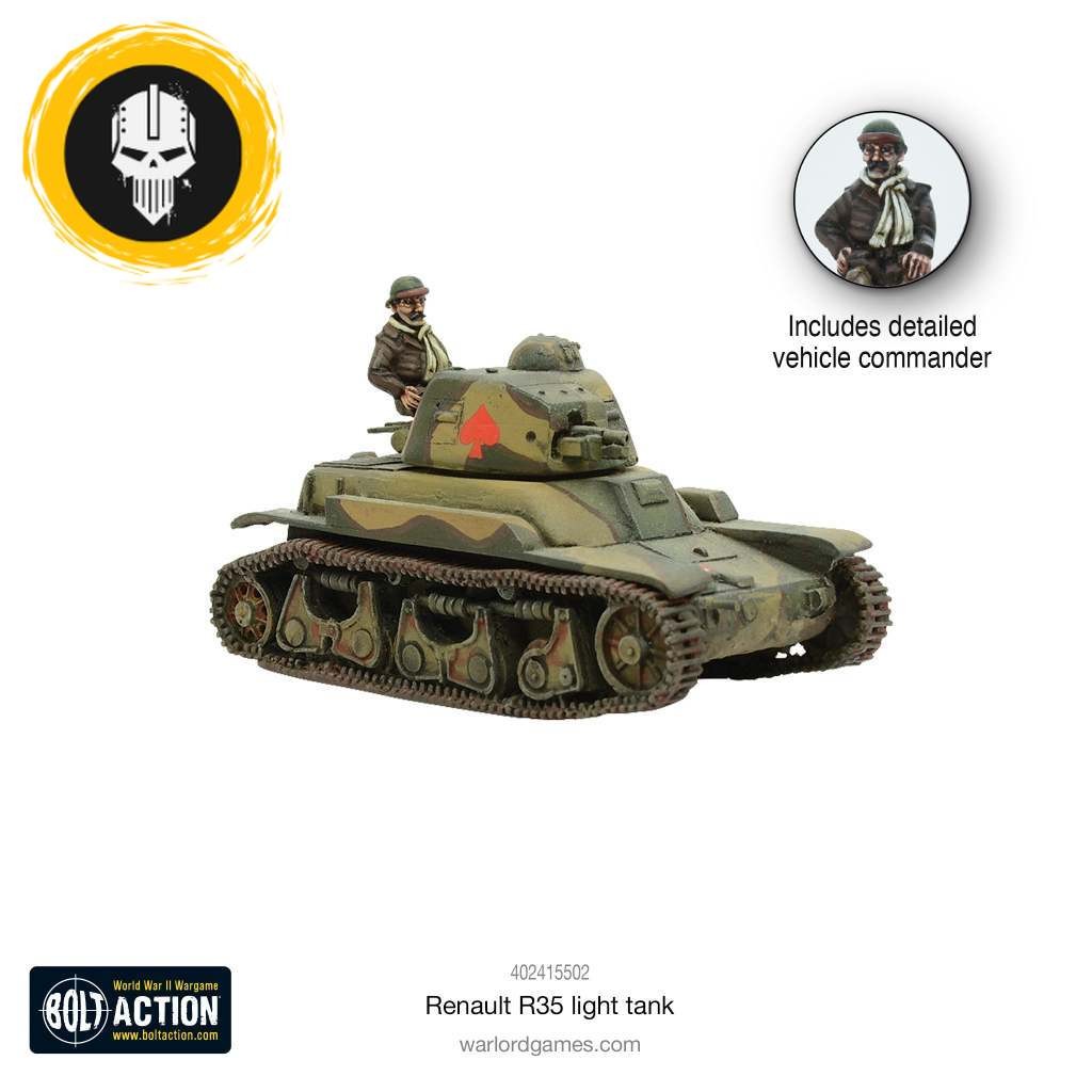 [พร้อมส่ง] WARLORD GAMES: BOLT ACTIONS: Renault R35 light tank  โมเดลเกมสงครามโลกครั้งที่ 2