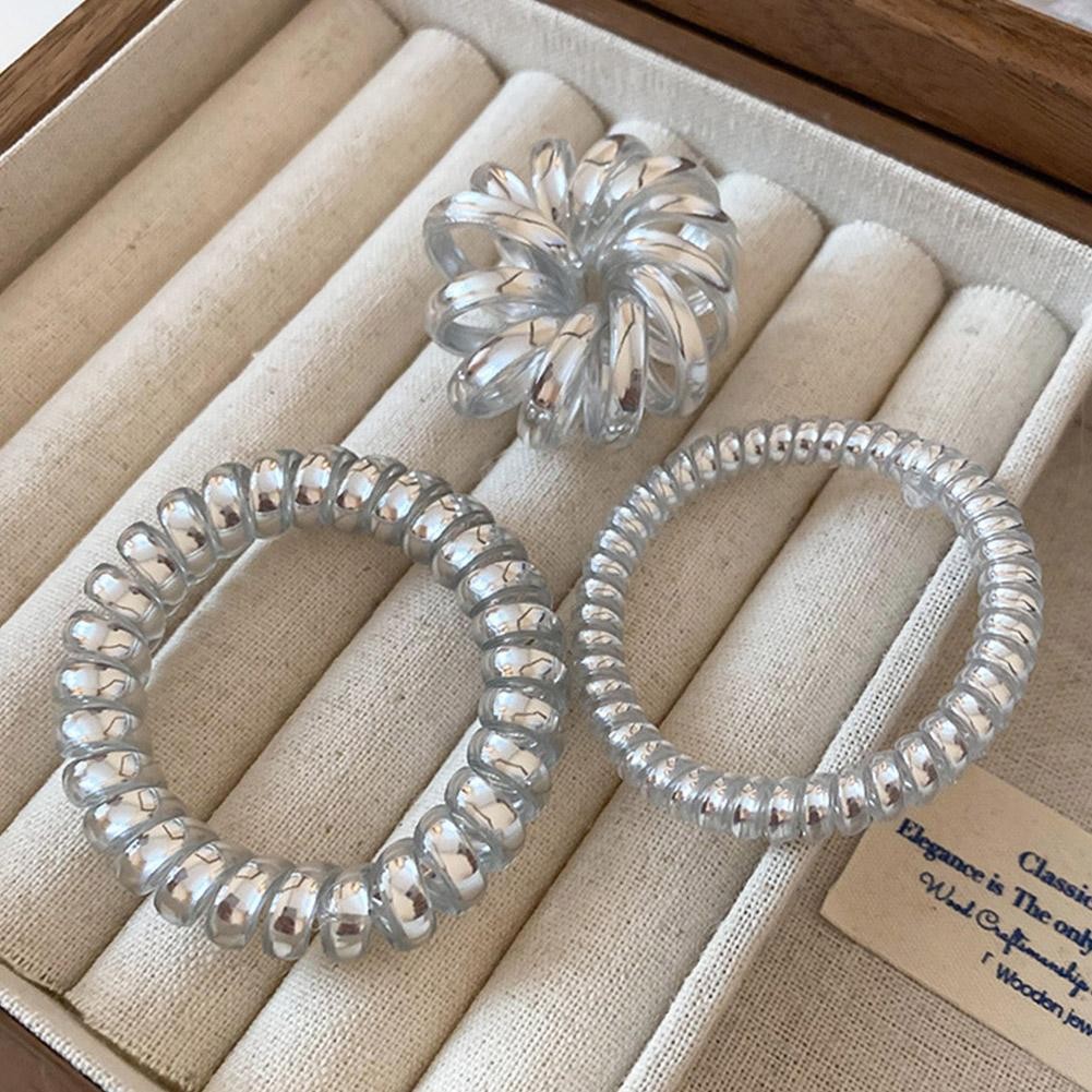 โทรศัพท์ Line Hair Band ใหม่ Y2K Advanced Induction Band อุปกรณ์เสริมยางผม Coil ผู้หญิง O0Z7