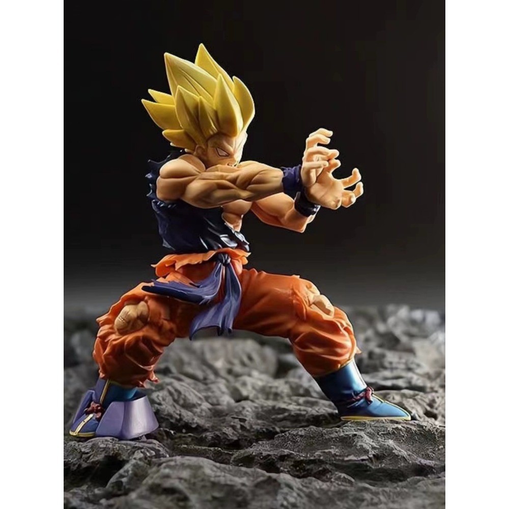 สถานที่ท้องถิ่น 15 ซม.DRAGON BALL Son Goku Shock Wave คอสเพลย์ Saiyan อะนิเมะรูป COD สต็อกรูปตุ๊กตาของเล่นสําหรับของขวัญเด็กคอลเลกชันเครื่องประดับรถบ้านเค้กตกแต่ง Gacha