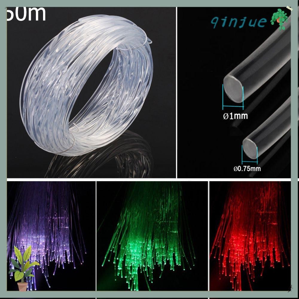 Printli สายไฟเบอร์ออปติก Led ขนาด 50 ม.X0.75 มม. 1.0 มม. สําหรับตกแต่ง