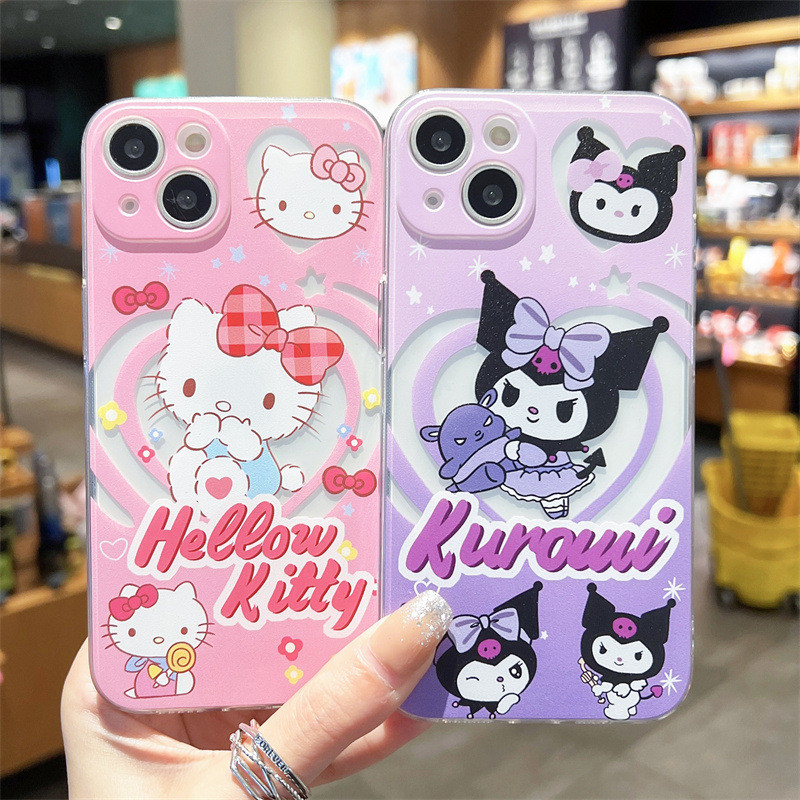 ปลอกสําหรับ POCO C65 F6 M6 X6 Pro Xiaomi 14T 13T 12T 11T 10T Mi 14 13 12 11 Lite POCO X5 F5 X4 F4 F3 M5 M4 M3 X3 NFC X3 GT สาวหวานและโปร่งใสโทรศัพท์Kuromi เคส