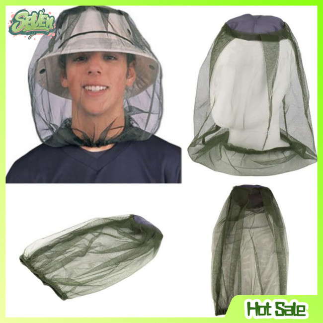 มุ้งกันยุงหมวก 70d ไนลอน Fly ตาข่าย Hood ตกปลาหมวก Anti-bee ความปลอดภัย Survival เครื่องมือกลางแจ้งสําหรับเดินป่า Camping