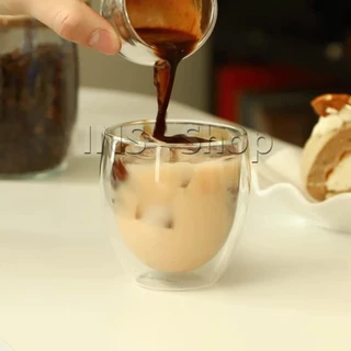 INS แก้วสองชั้น แก้วกาแฟสไตล์ญี่ปุ่น ใช้ได้ทั้งร้อนและเย็นค่ะ จะไม่ไหม้มือ Double-layer glass