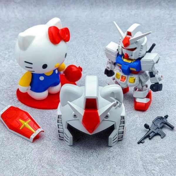 กันดั้ม กันดั้มแท้ Spot Hello Kitty Hello Kitty บรรพบุรุษ RX-78-2SD Assembled Model Gundam