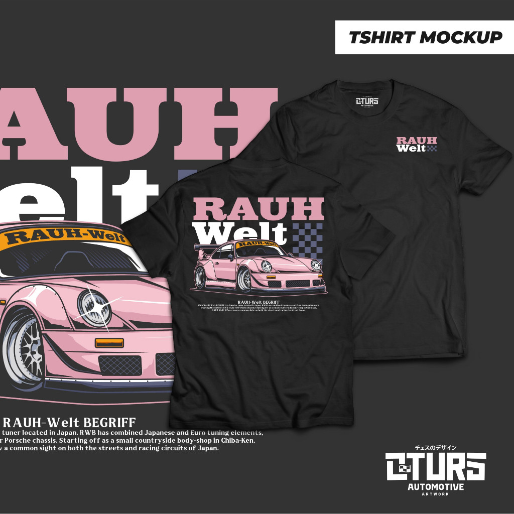 Porsche 911 Rwb Jersey เสื้อยืดคอกลมแขนสั้น