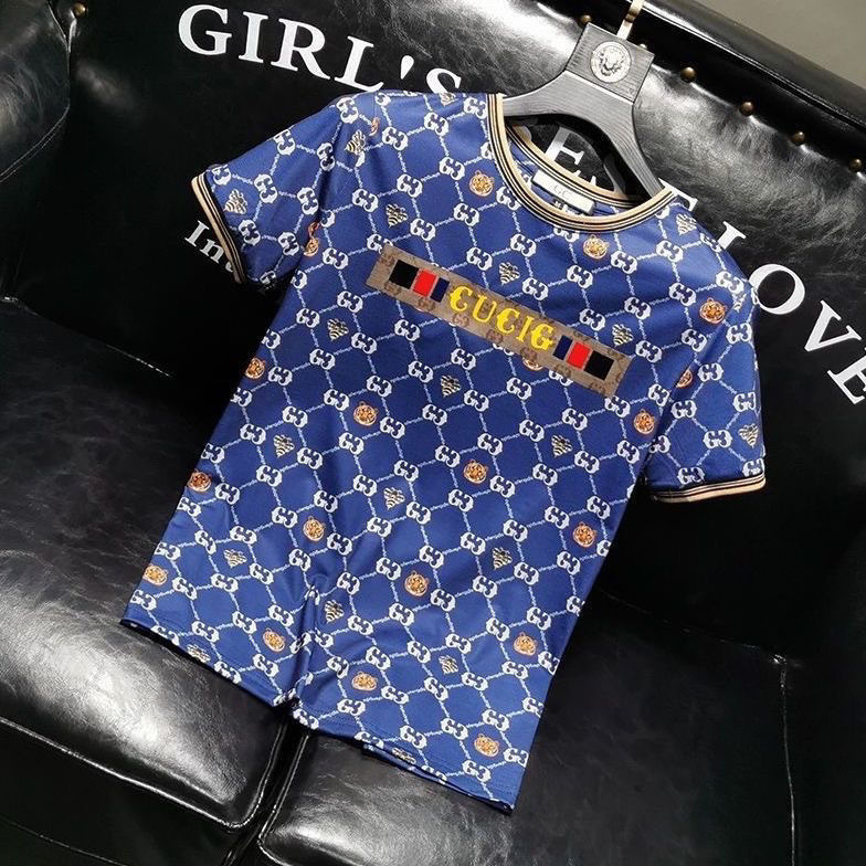 2024ฤดูร้อนอินเทรนด์แขนสั้นเสื้อยืดผู้ชายแสงหรูหราทุกการแข่งขันแขนสั้นเสื้อยืดคอกลมด้านบน