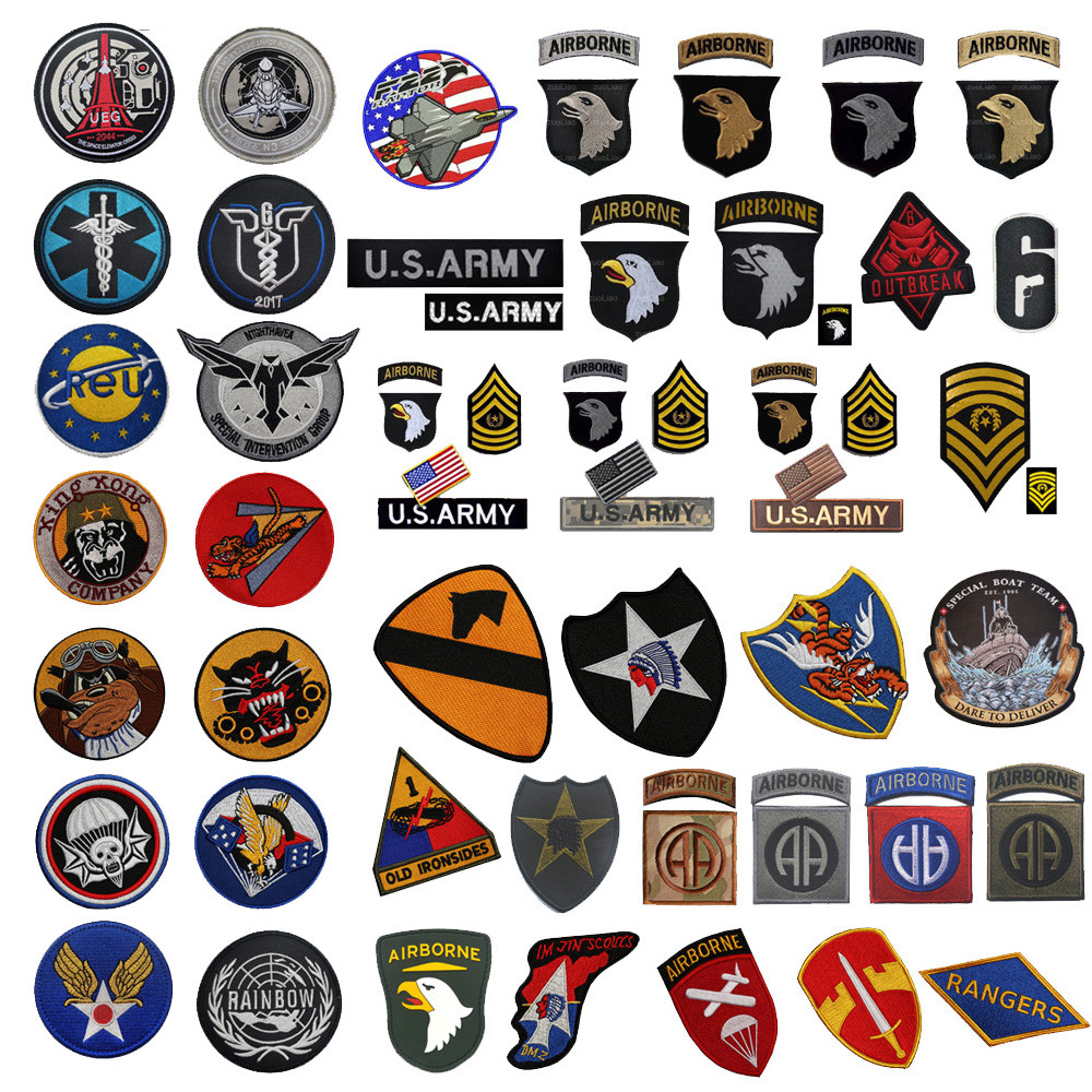 101 Airborne Master แพทช์ผ้าสะท้อนแสง Velcro Armband พร้อมสต็อกกลางแจ้งกระเป๋าป้ายสติกเกอร์อเมริกัน 82 Airborne Master AA Armband Epaulet สติกเกอร์ป้าย