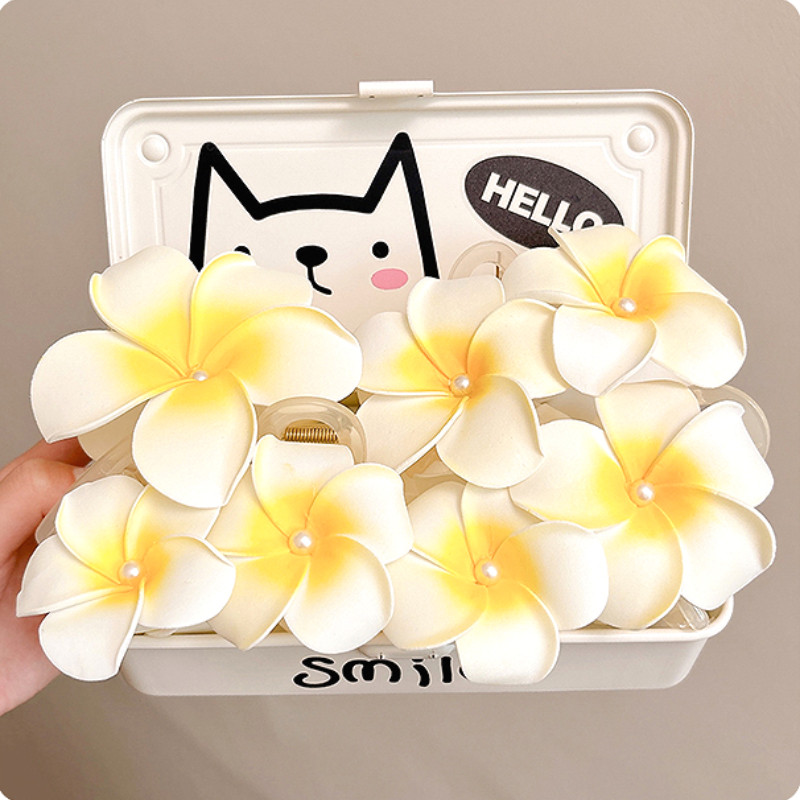 กิ๊บติดผมลายดอกไม้แฟชั่นเกาหลี Dopamine ผู้หญิง กิ๊บติดผมดอกไม้ลีลาวดีเครื่องประดับผม