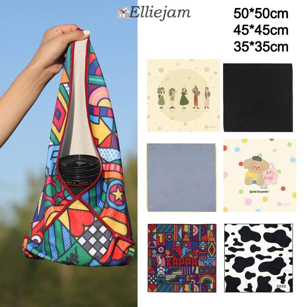 Elliejam ผ้าห่อกล้อง,ห่อรอบกระเป๋าReusableกล้องป้องกัน,แฟชั่นSelf-Adhesiveดิจิตอลคอมพิวเตอร์อุปกรณ์ถ่ายภาพเลนส์ป้องกันรอยขีดข่วนผ้า