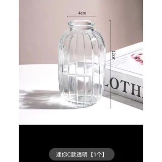 [พร้อมส่ง] แจกันแก้วสไตล์ฝรั่งเศส French-style glass vase แจกันเรียบง่าย ของแต่งบ้าน พร็อพถ่ายรูป ร้านกาแฟ
