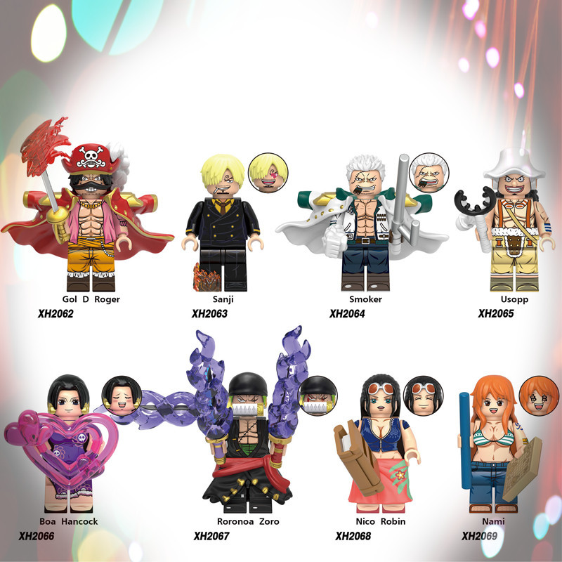 อะนิเมะมินิตัวละคร One Piece Luffy Series ประกอบของเล่นมินิบล็อกตัวต่อ