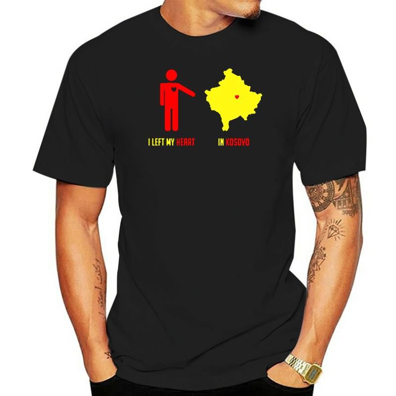 I LEFT MY HEART IN KOSOVO เสื้อยืดสีดํา