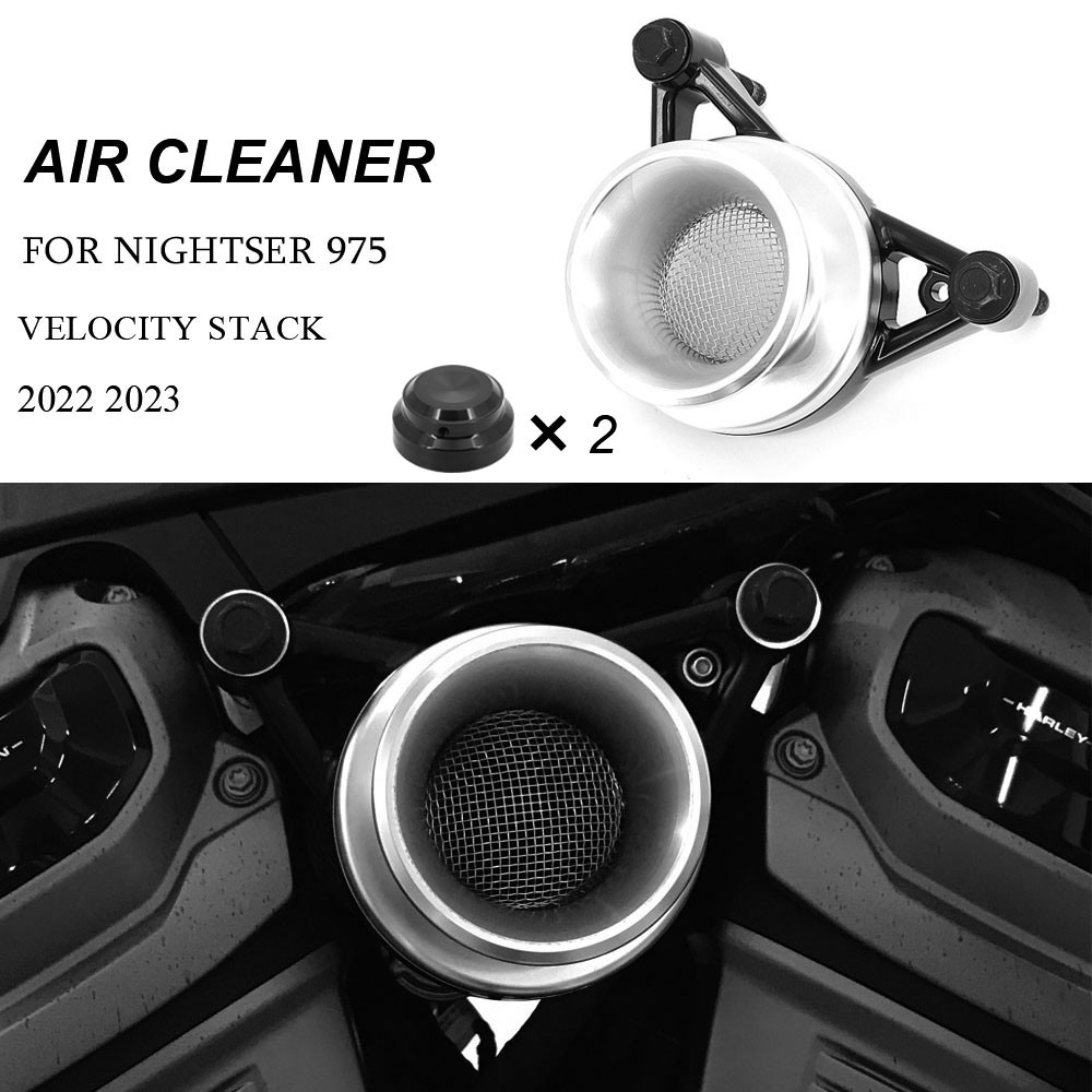 Nightster 975 อุปกรณ์เสริม Air Cleaner Intake Filter Cover Velocity Stack สําหรับ Harey Nightster 975 RH 975 Nightster 975 2022 2023