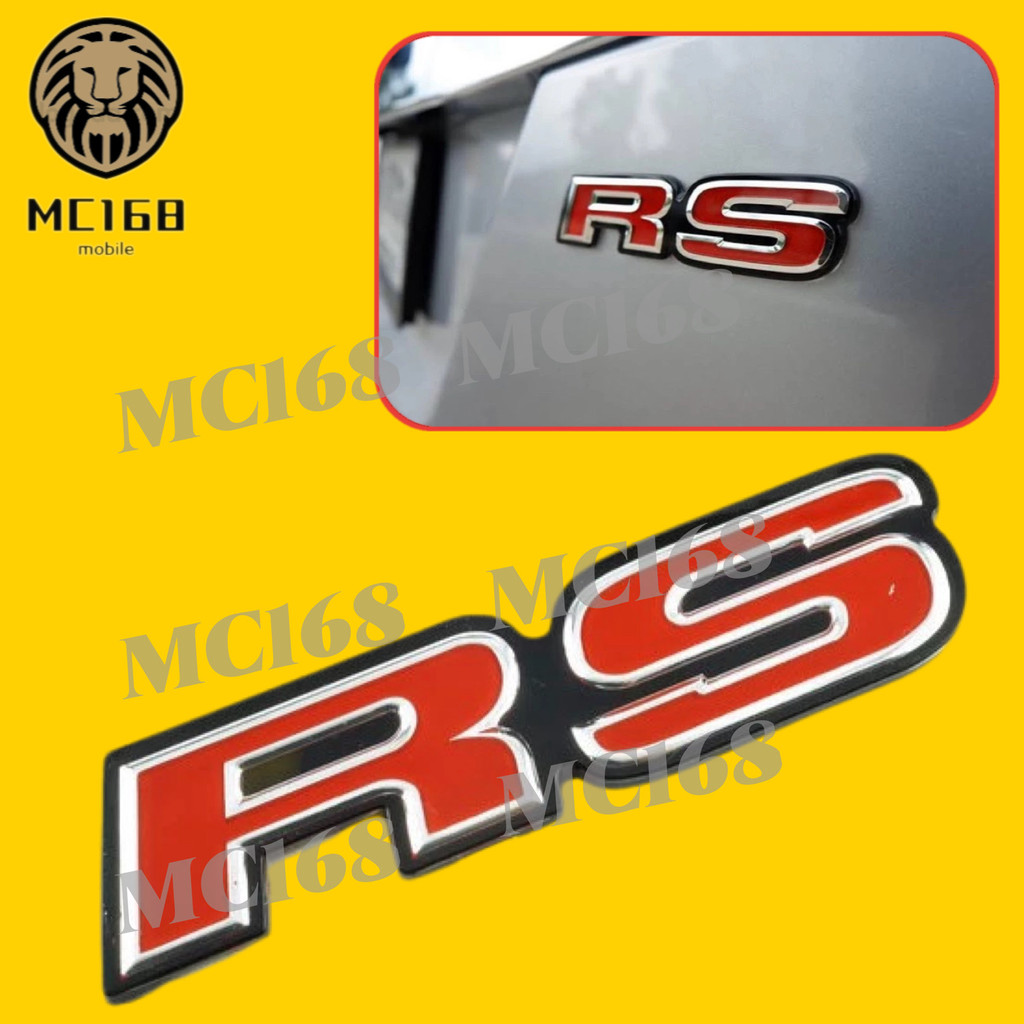 ตราสัญลักษณ์รถ RS Mesh โลโก้สำหรับ Honda Fit Accord Civic CURV Crown City#mc168