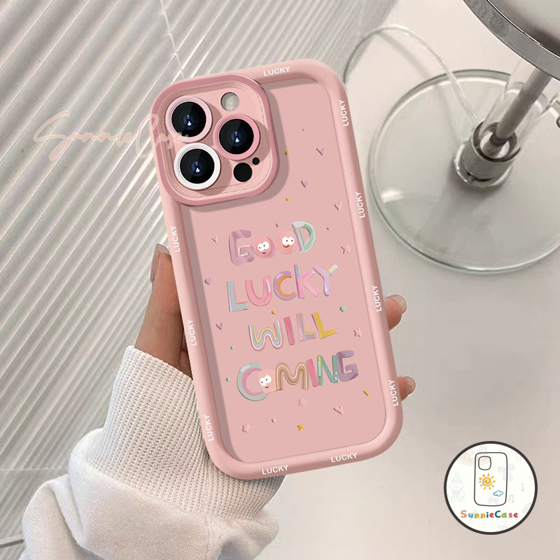 เคส Samsung A50 A04s A11A13 A03s A15 A24 A05 A04 A05s A14A32 A03 A53 A34 A54 A12 A04E ดูเดิล จดหมาย โชคดี ความรักเคส - รูปที่ 3