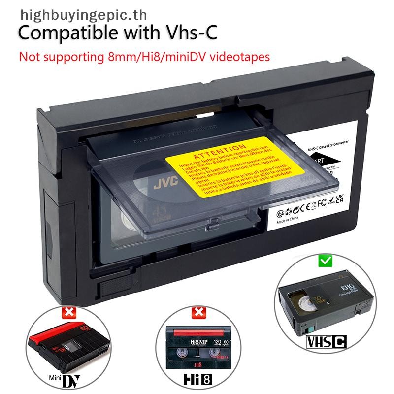 Heth สําหรับ VHS-C SVHS กล้องวิดีโอมอเตอร์ VHS Cassette อะแดปเตอร์ไม่สําหรับ 8 มม./MiniDV/Hi8 VHS-C อะแดปเตอร์เทปคาสเซ็ต HETH