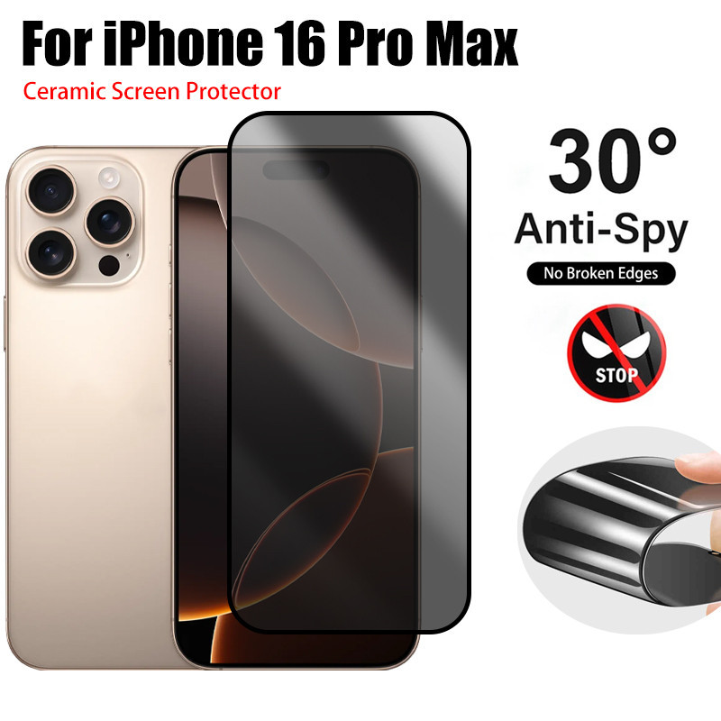 ฟิล์มกันมอง ทุกรุ่น ฟิล์มกันเสือก กระจกนิรภัย9H เต็มจอ Film Privacy for iPhone16ProMax 15 Pro Max 14 Pro Max 14 13 Pro Max 12 11 ProMax XR XS Max ฟิล์มกระจกส่วนตัว