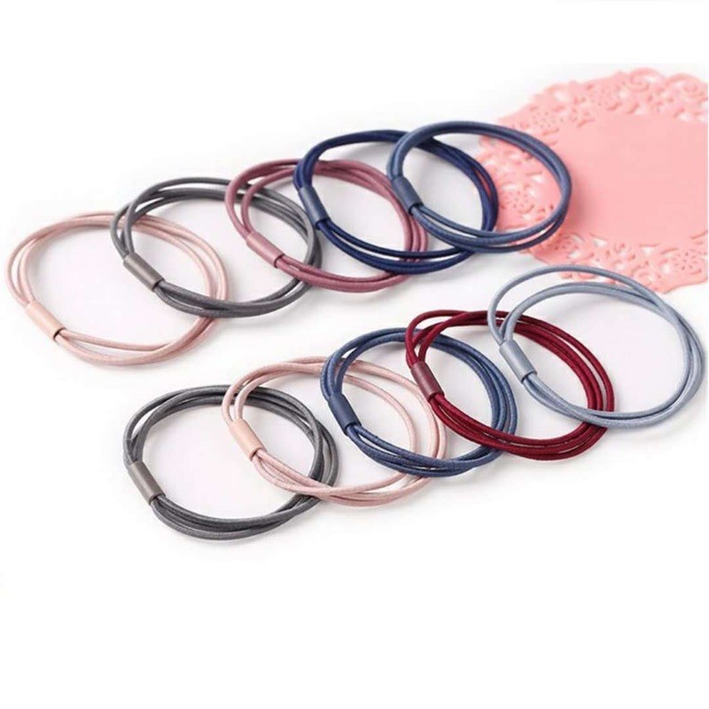 O184 เส้นละ 1 บาท *สั่งขั้นต่ำ 5 เส้น* ยางรัดผม สไตล์เกาหลี 3สาย z-147