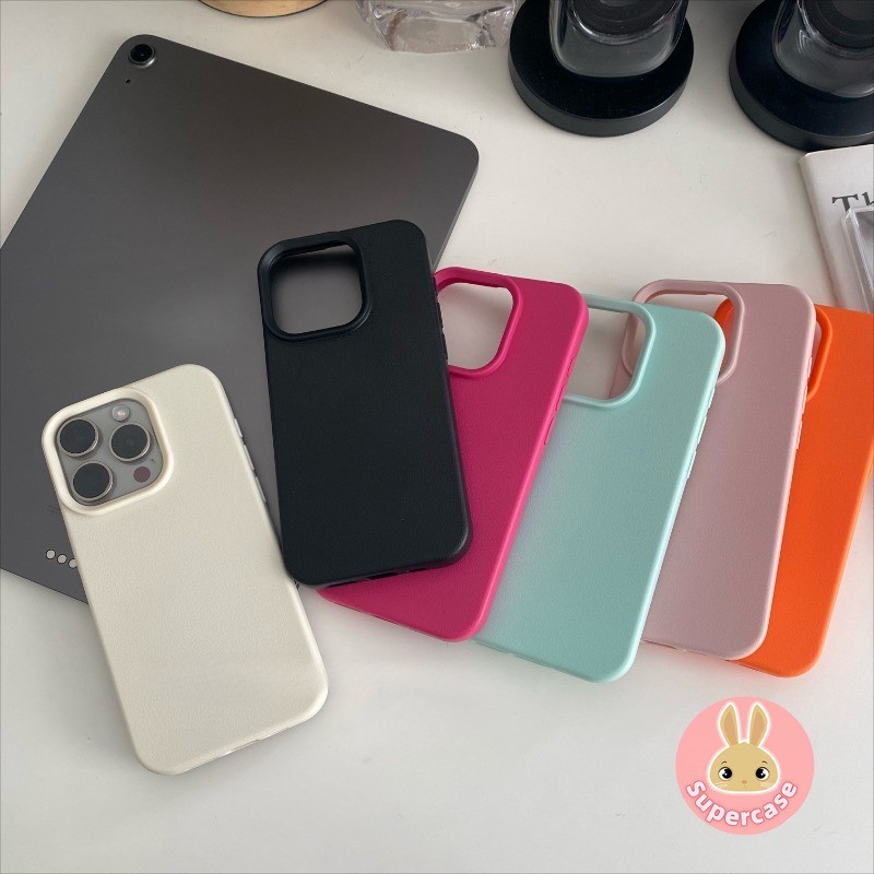 Simple สีทึบ PU หนังสําหรับ Xiaomi 14 Pro 13 12x 12S 13T Pro Poco F6 Pro F5 F3 นุ่มป้องกันการล่มสลายฝาครอบป้องกัน