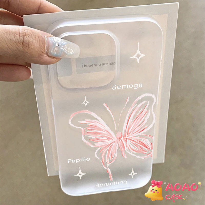 โรแมนติก สดชื่น ฝันหวาน ผีเสื้อ นุ่มนิ่ม เคสIPhone 15 11 13 12 14 Pro Max XR 7Plus 7 8 15 Plus X XS MAX SE 2020