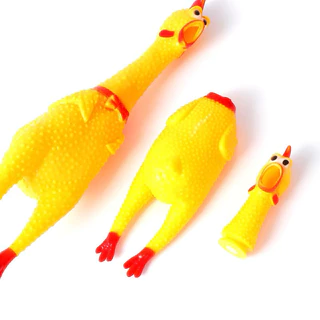 ไก่โอ๊ก ไก่บีบ Chicken toy ของเล่นสุนัข ตุ๊กตายางกัด ของเล่นบีบ มีเสียง ของเล่นยางกัด ยางกัดสุนัข