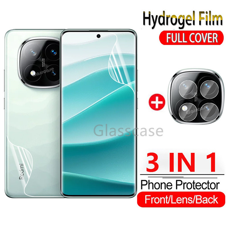 3 In 1 ด้านหน้าด้านหลังฟิล์มไฮโดรเจลนุ่มสําหรับRedmiหมายเหตุ 14 pro plus 14pro 14pro + Note14 Note14