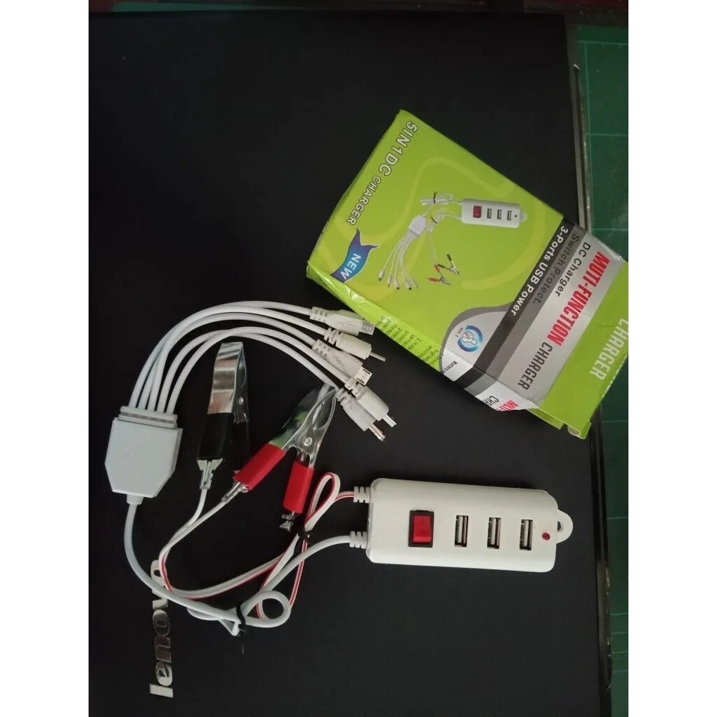 สายชาร์จหลายฟังก์ชัน สายชาจเเอนดรอย ที่คีบแบตเตอรี 12v DC 6IN1 รองรับการชาร์จแบตเตอรี่ทั้งของมอเตอร์ - รูปที่ 5