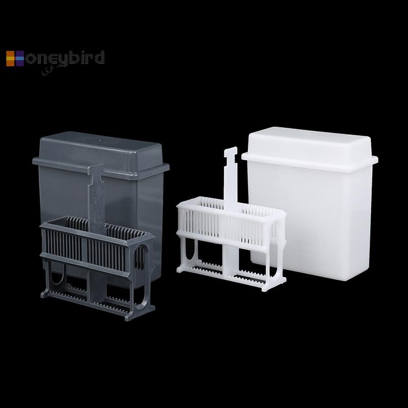 Honeybird 24 Slots Staining Jar Rack สําหรับกล้องจุลทรรศน์สไลด์,Slides Staining Rack ชุดจาน Nice