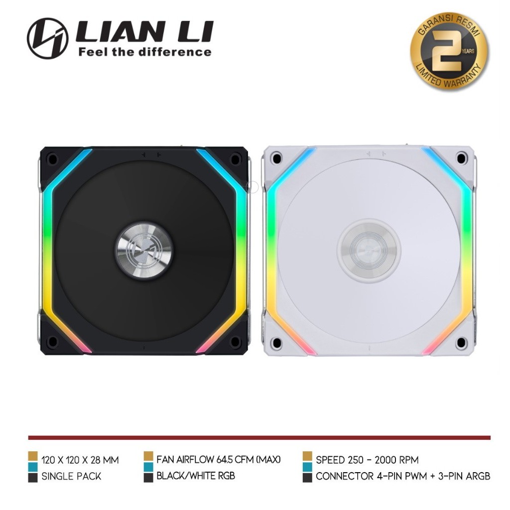 FAN Lian Li UNIFAN SL120 V2 Addressable RGB Black 120mm Fan and Reverse SL 120 V2