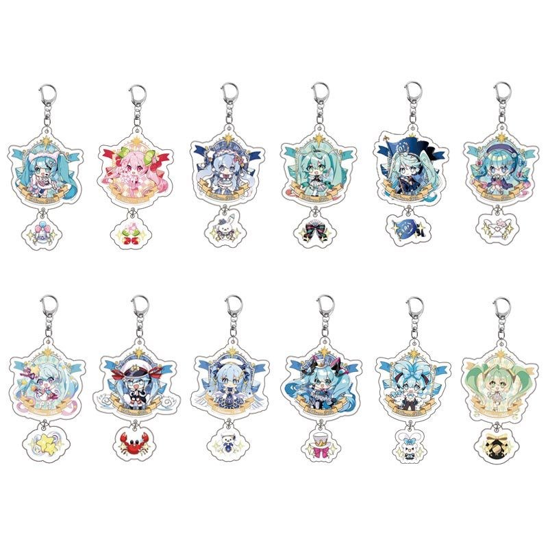 [Interlayer] Hatsune Miku พวงกุญแจอะคริลิค Sakura Miku Polaris Miku จี้กระเป๋าเป้สะพายหลังน่ารัก