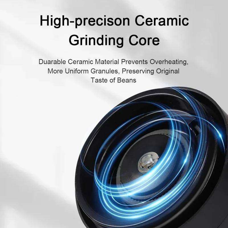 เครื่องบดกาแฟไฟฟ้า มาใหม่ มืออาชีพ ปรับภายนอกได้ เครื่องบดถั่ว แบบพกพา Electric coffee grinder 1800mAh ชาร์จUSB Type-C รูปที่ 8